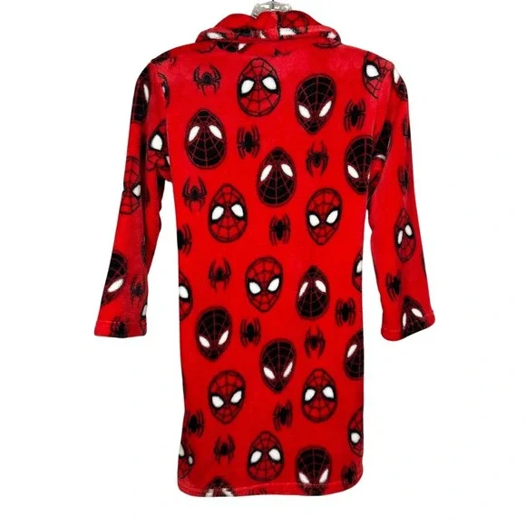Boys Spiderman Plush Bath Robe - Picture 3 of 10